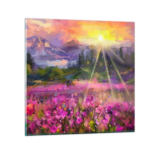 Obraz na skle - V údolí v starostlivosti slnka - 50x50 cm