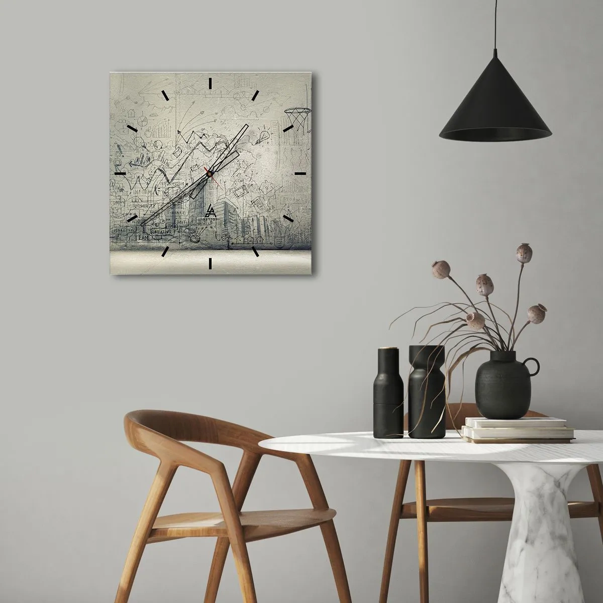 Nástenné hodiny - Môj skvelý mestský život - 40x40 cm