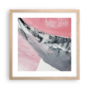 Plagát v ráme zo svetlého duba - Zladená kompozícia - 40x40 cm