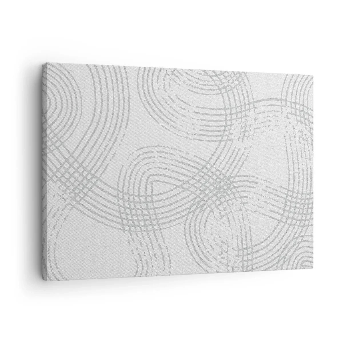 Obraz na plátne - Jemný vzor s prepletenými líniami vo svetlých odtieňoch - 70x50cm - Jednoduché východisko neexistuje - Moderná nástenná dekorácia do obývacej izby a spálne ARTTOR