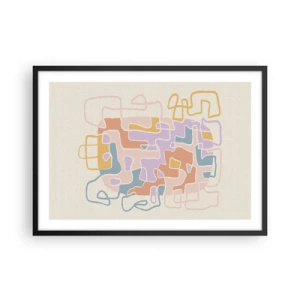 Plagát v čiernom ráme - Labyrint – veselé dobrodružstvo - 70x50 cm
