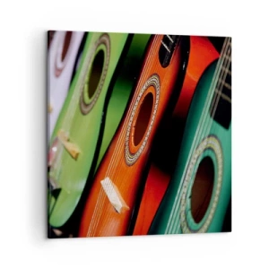 Obraz na plátne - Gitara má veľa farieb - 50x50 cm