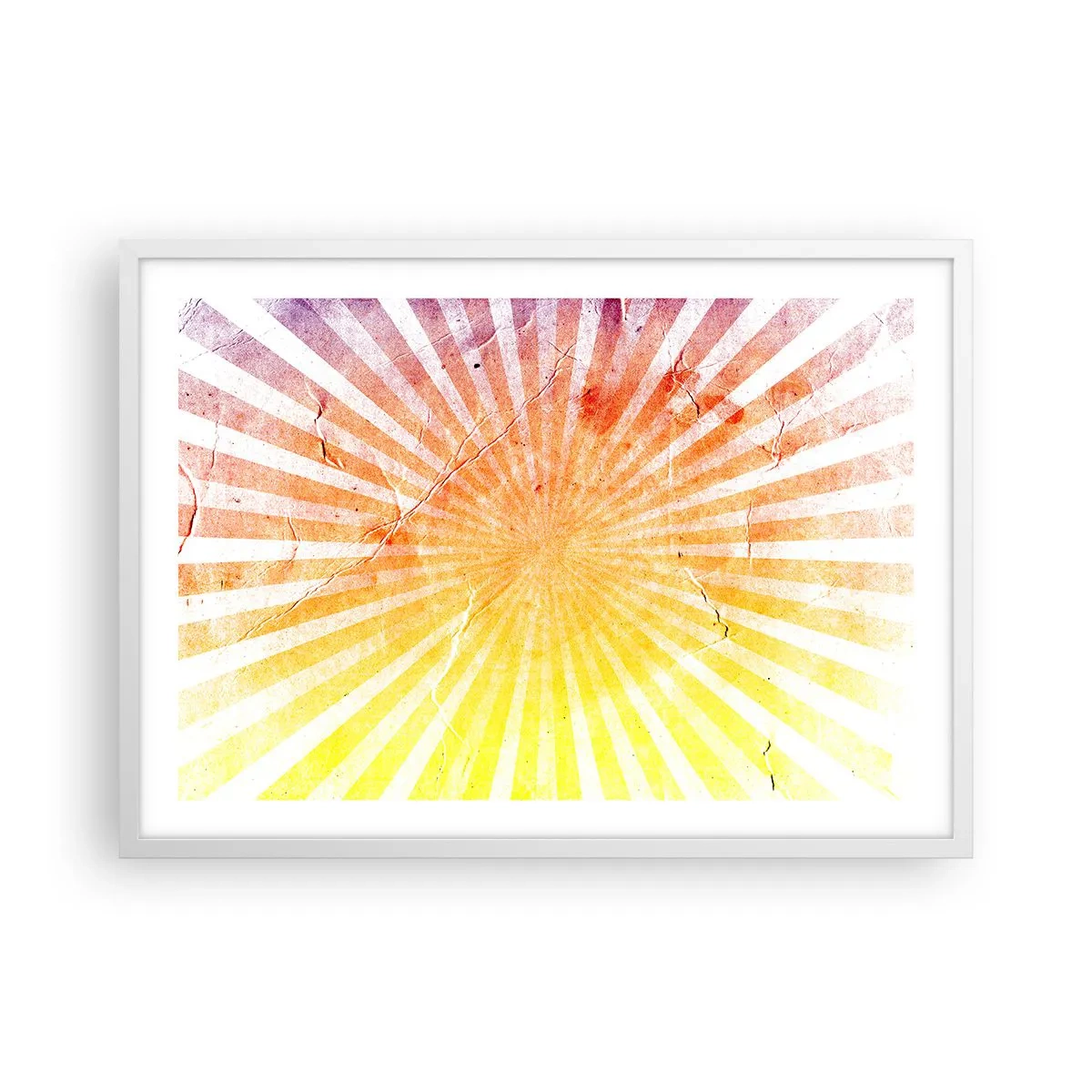 Plagát v bielom ráme - Východy a západy - 70x50 cm