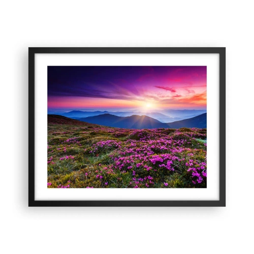 Plagát v čiernom ráme - Zavoňali svieže púčiky byliniek z obilných polí - 50x40 cm