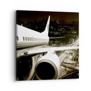 Obraz na plátne - Letieť do noci - 40x40 cm