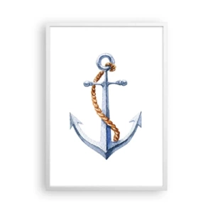 Plagát v bielom ráme - Ahoj, dobrodružstvo! - 50x70 cm