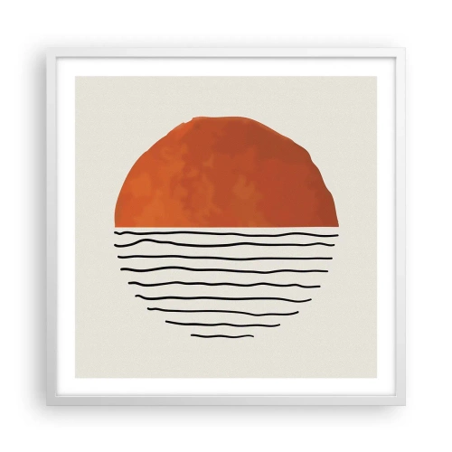 Plagát v bielom ráme - V japonskej atmosfére - 60x60 cm