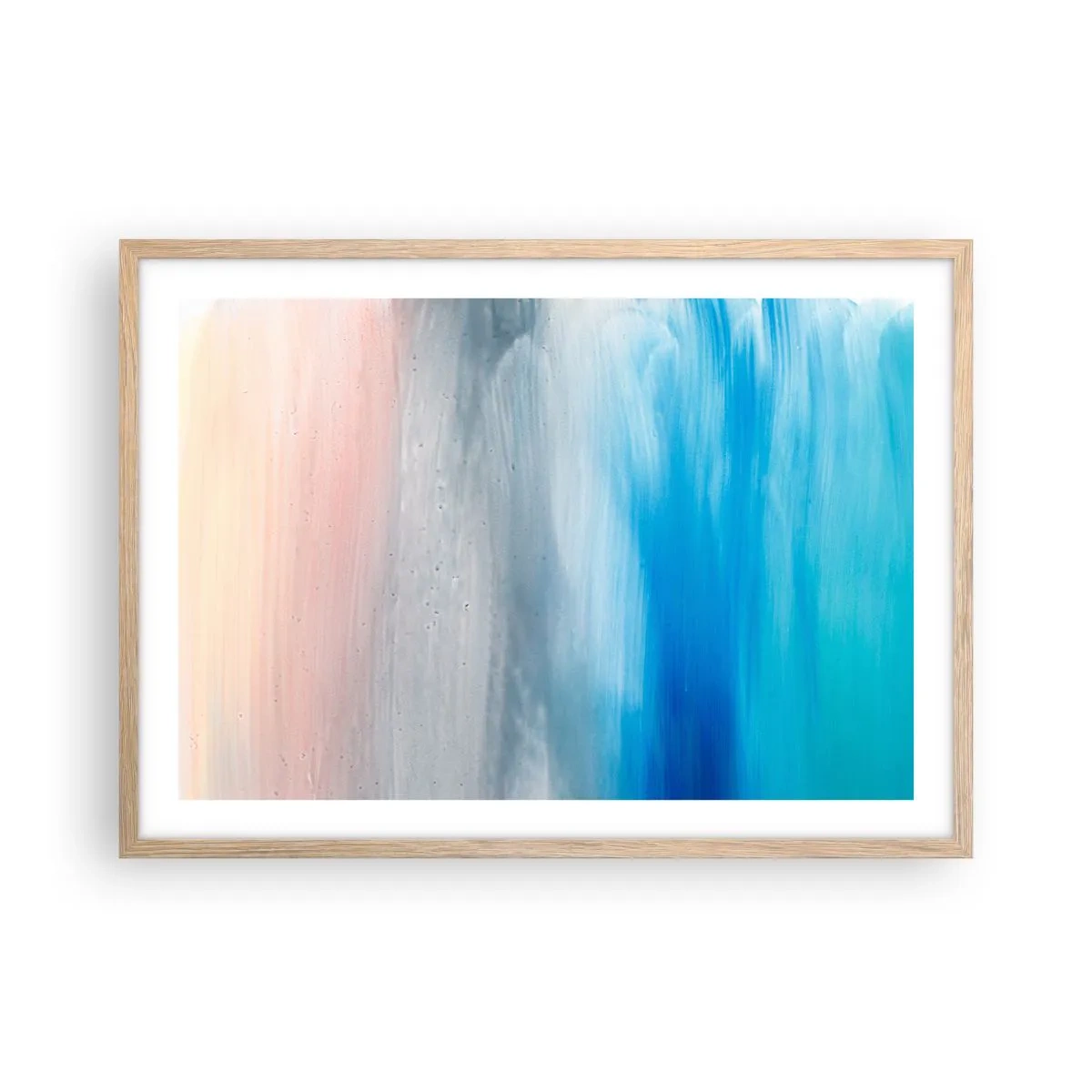Plagát v ráme zo svetlého duba - Živly: vzduch - 70x50 cm