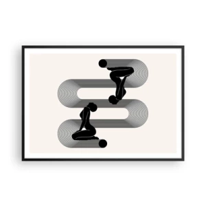 Plagát v čiernom ráme - Zmyselná symetria - 100x70 cm