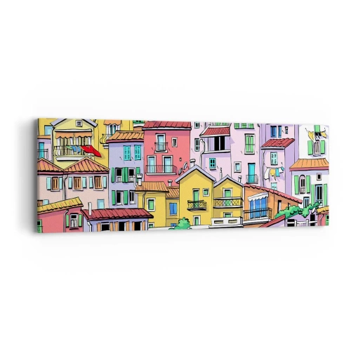 Obraz na plátne - Veselé mesto - 90x30 cm