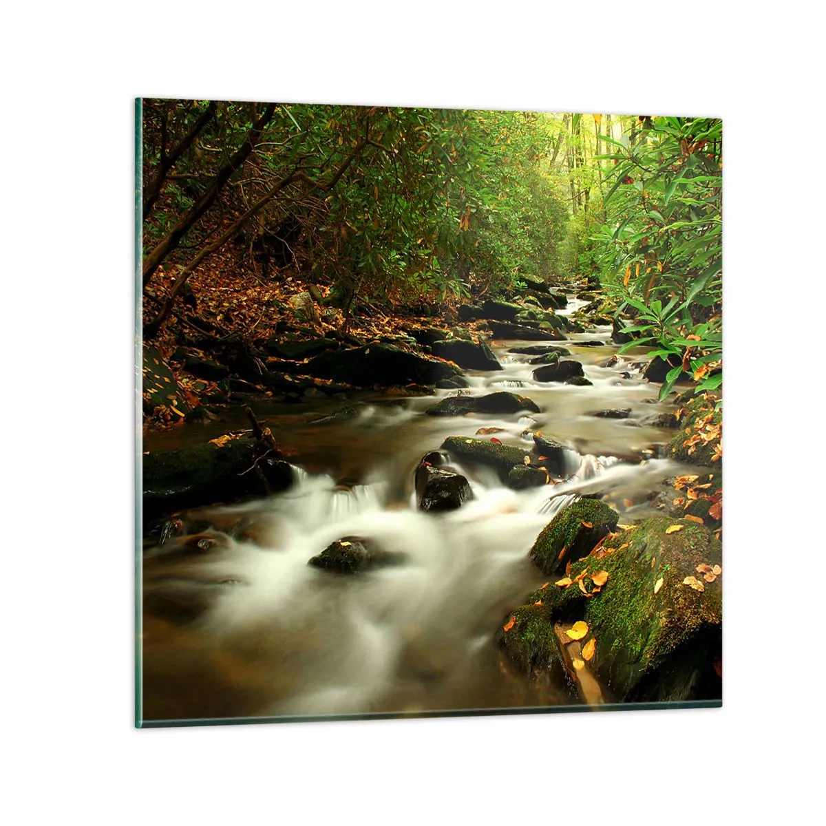 Obraz na skle - Ako tekuté striebro - 60x60 cm