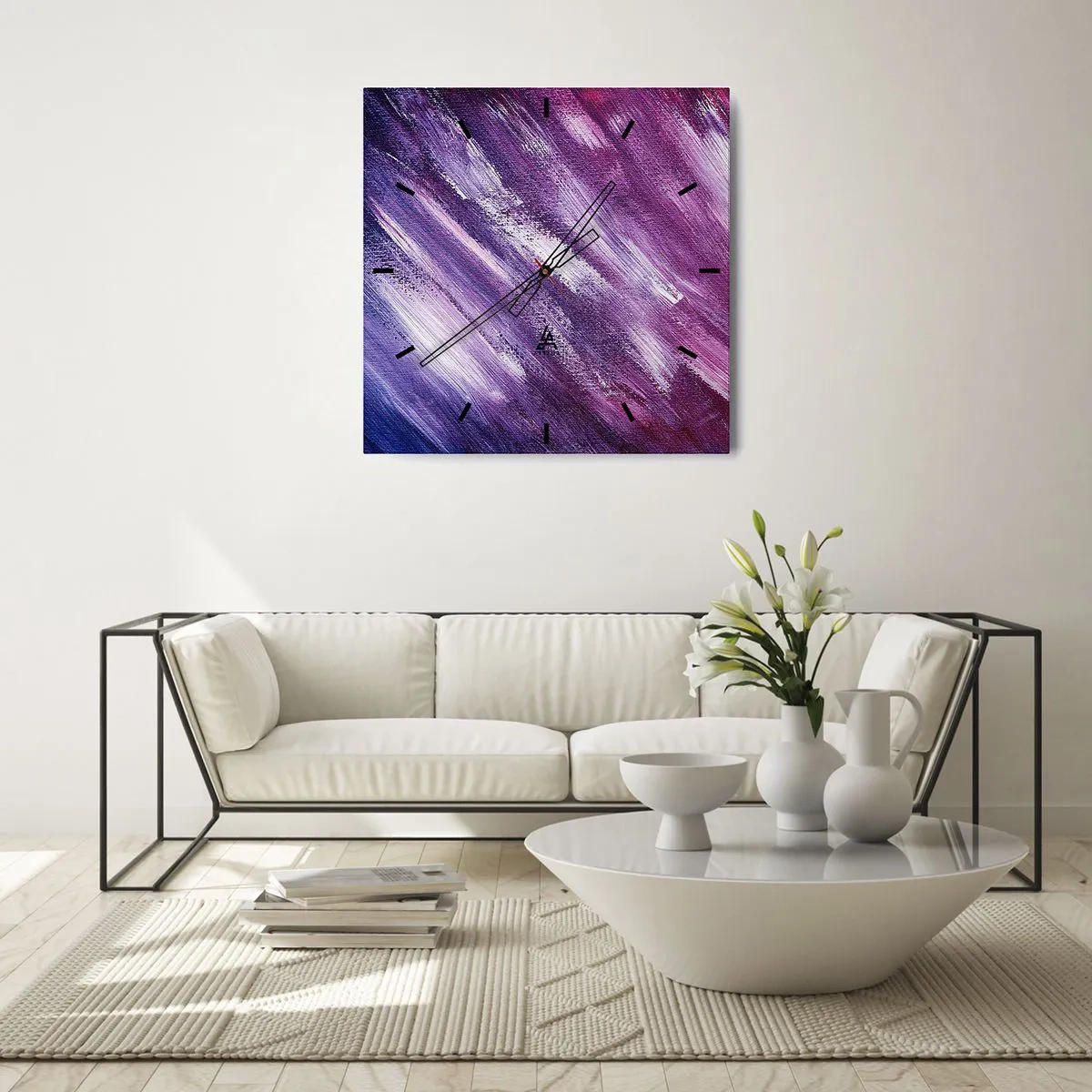 Nástenné hodiny - Keď fúka slnečný vietor - 40x40 cm