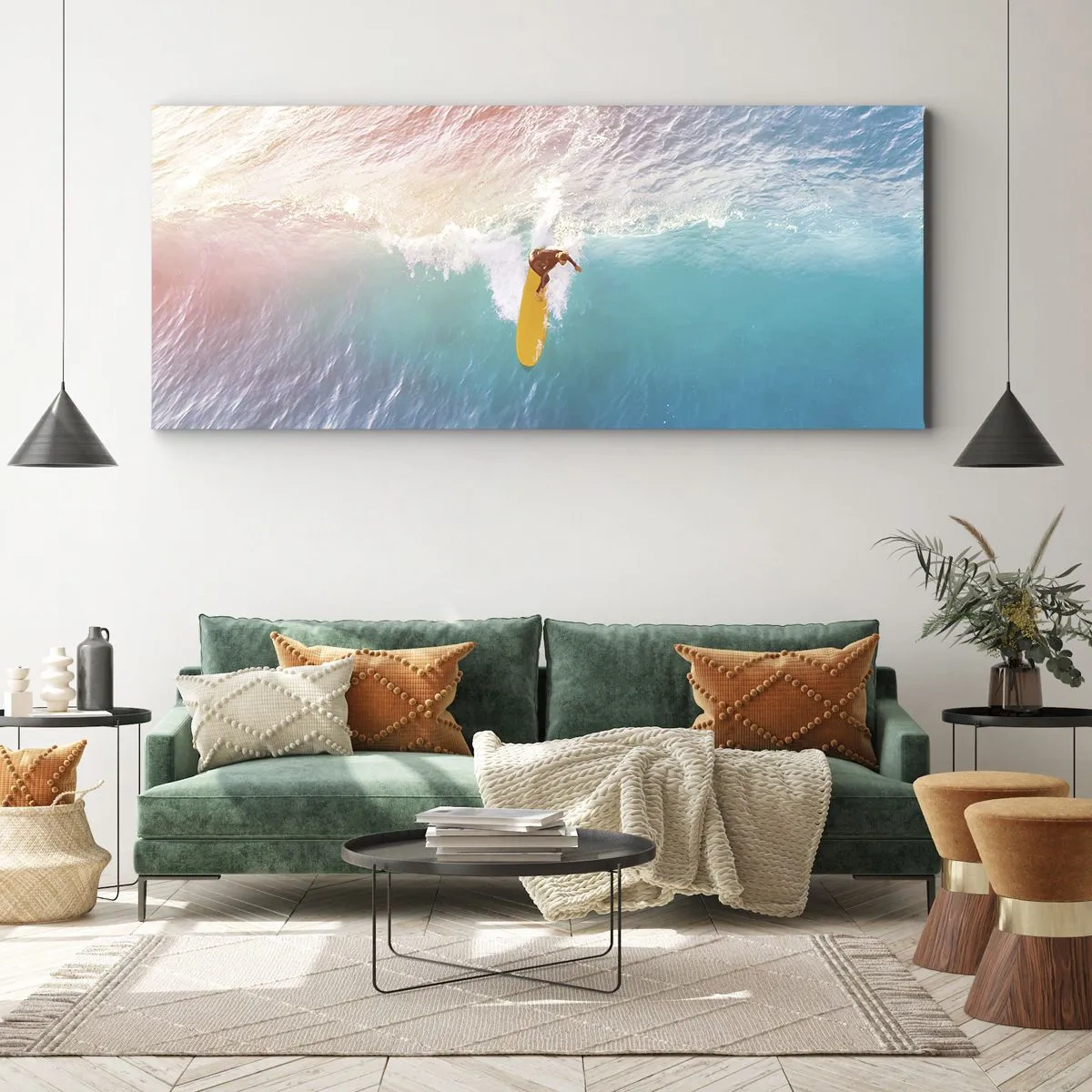 Obraz na plátne - Oceanický jazdec - 100x40 cm