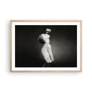 Plagát v ráme zo svetlého duba - Excentrická elegancia - 70x50 cm