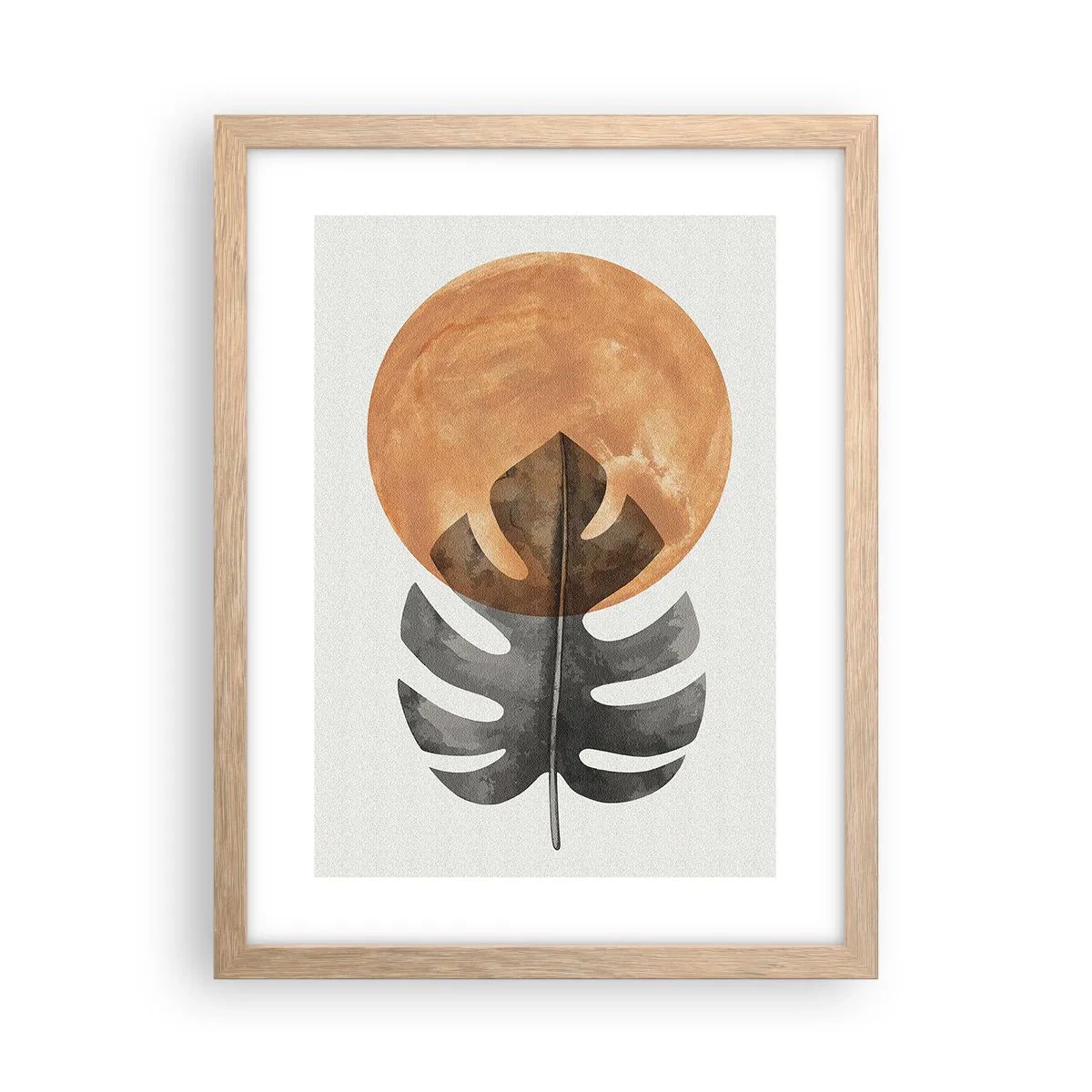 Plagát v ráme zo svetlého duba - Vždy slnko - 30x40 cm