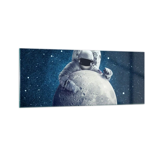 Obraz na skle - Vesmírny vtipkár - 100x40 cm