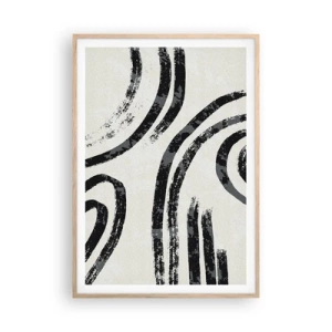 Plagát v ráme zo svetlého duba - Napoly zastavený - 70x100 cm