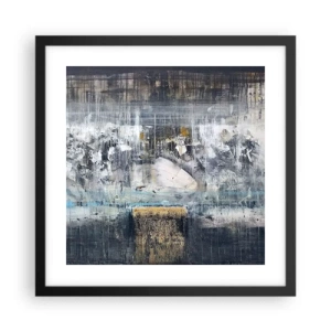 Plagát v čiernom ráme - Ako na ľade, tak aj na hrude - 40x40 cm