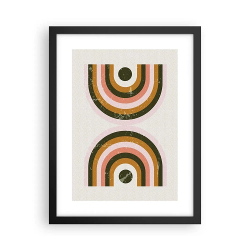 Plagát v čiernom ráme - Dvojitá abstrakcia - 30x40 cm