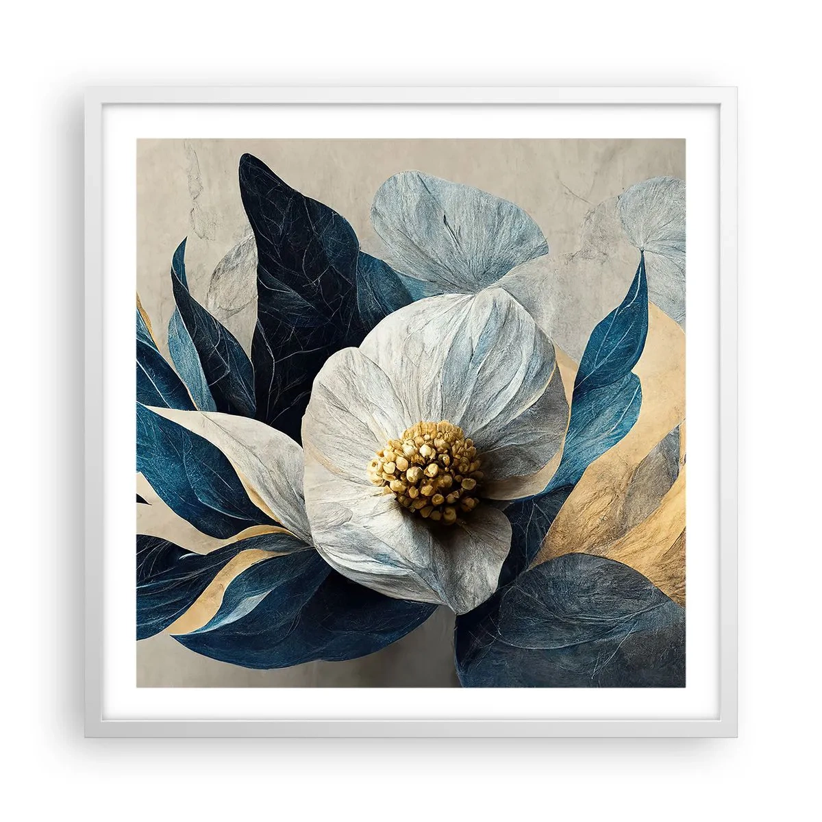 Plagát v bielom ráme - Má zlaté srdce - 60x60 cm