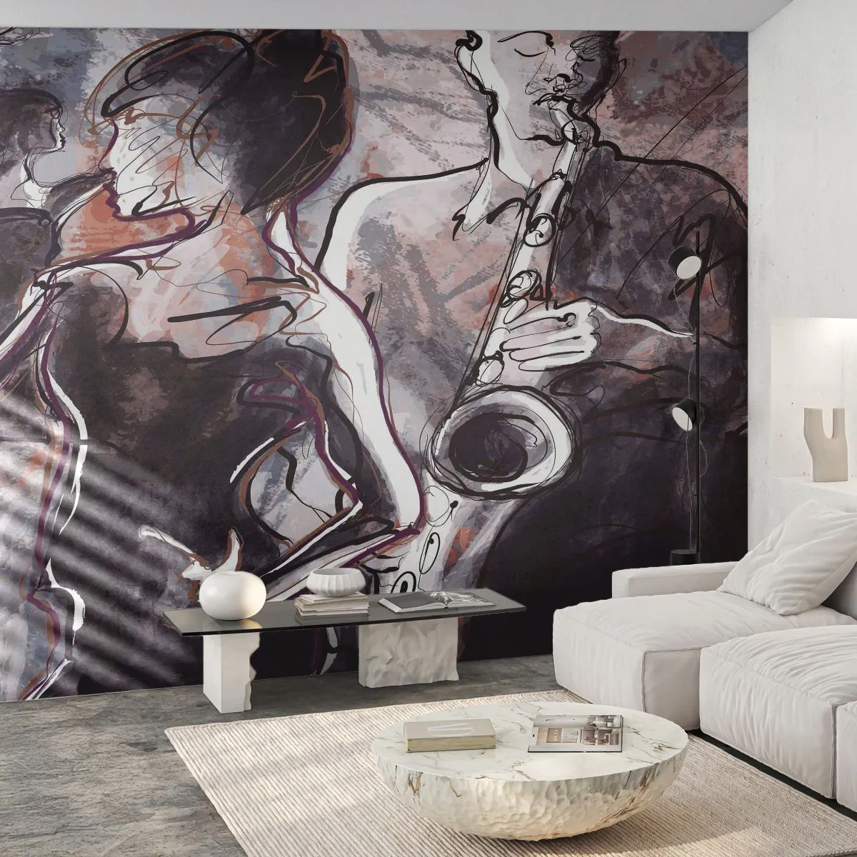 Fototapeta Premium Canvas - Rozplynúť sa v hudbe - Hudba, Jazz, Tancujte - 350x256 cm