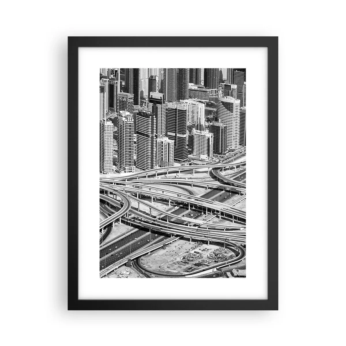 Plagát v čiernom ráme - Dubaj – neskutočné mesto - 30x40 cm