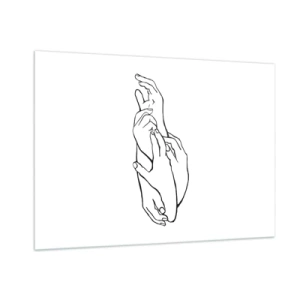 Obraz na skle - Dobrý dotyk - 100x70 cm