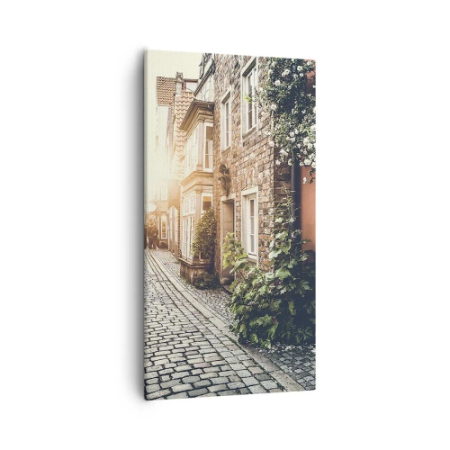 Obraz na plátne - Ružová ulička v ružovej žiare - 55x100 cm