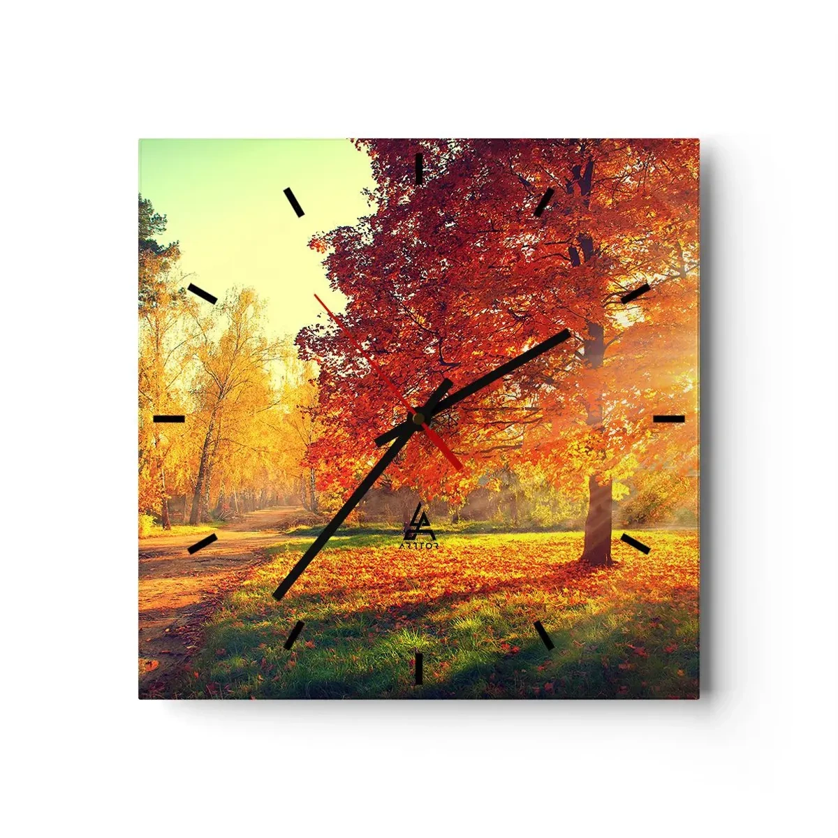 Nástenné hodiny - Červené je krásne - 30x30 cm