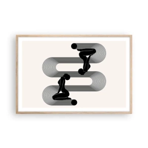 Plagát v ráme zo svetlého duba - Zmyselná symetria - 91x61 cm