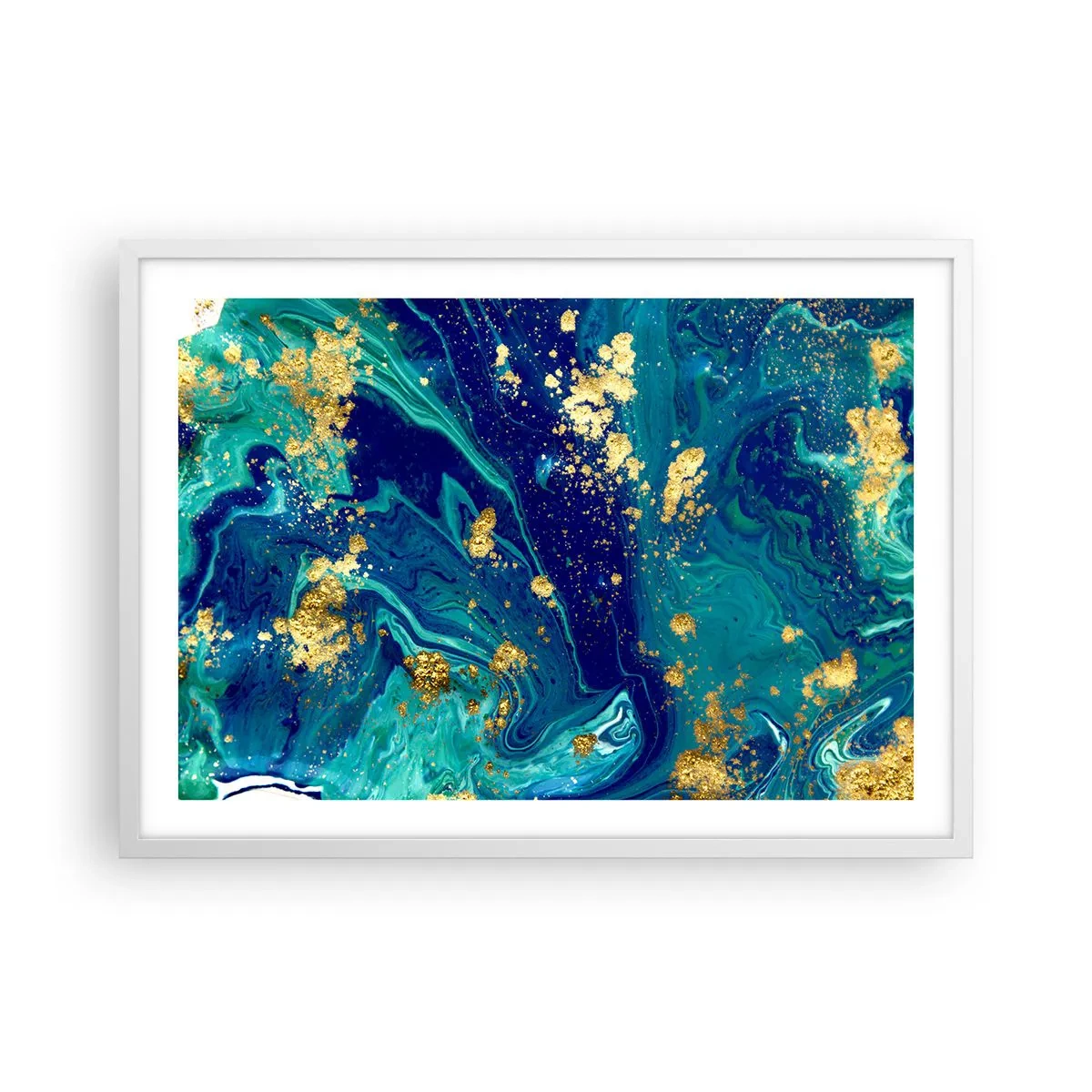 Plagát v bielom ráme - Plátky slnka  - 70x50 cm