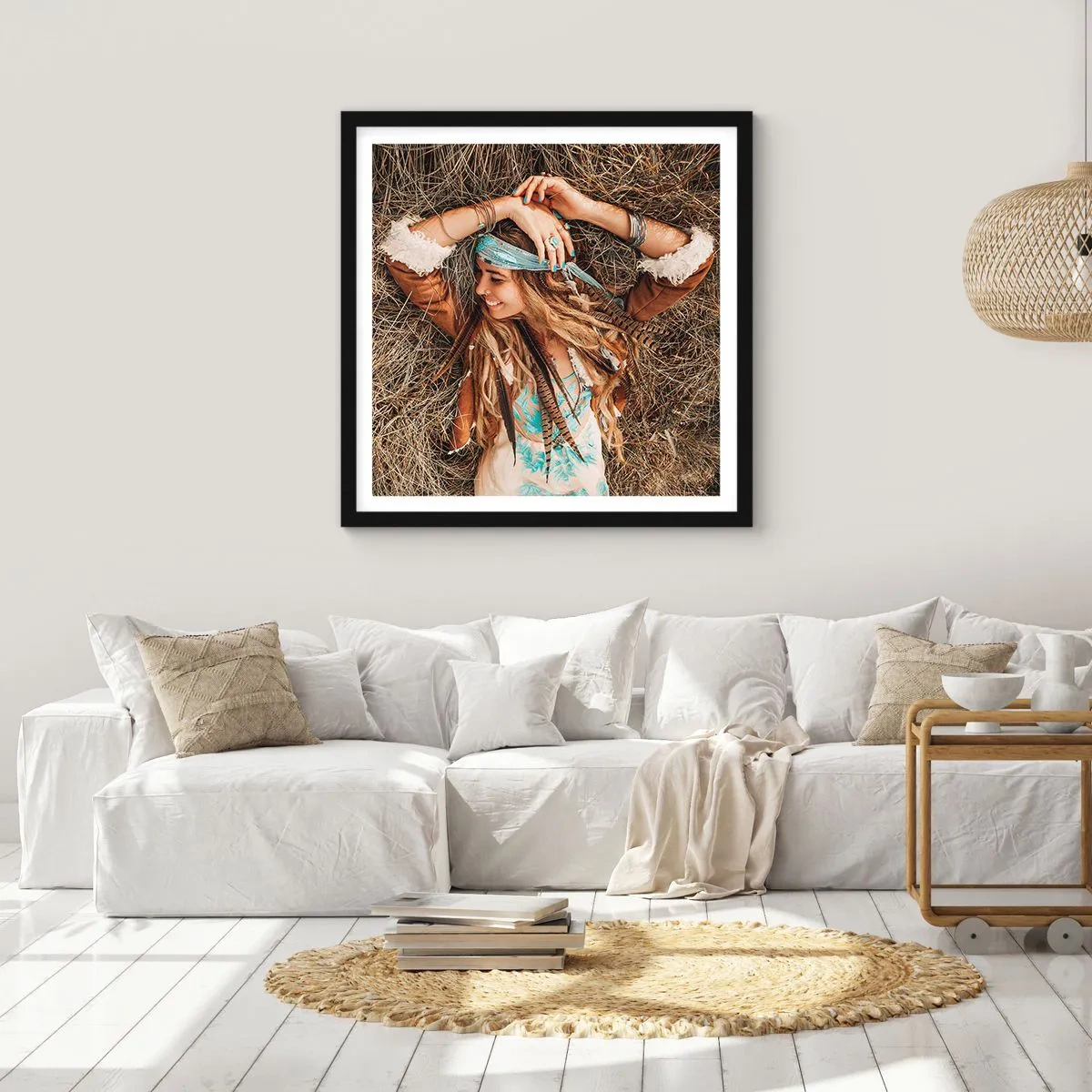 Plagát v čiernom ráme - Na ceste do leta lásky - 60x60 cm