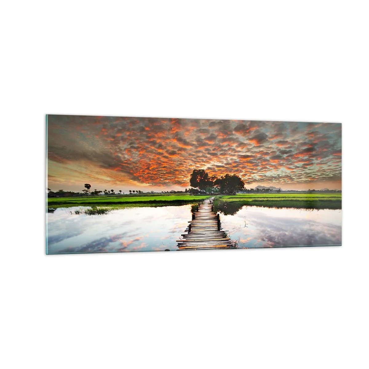Obraz na skle - Roztiahnite ruky - dýchajte  - 100x40 cm