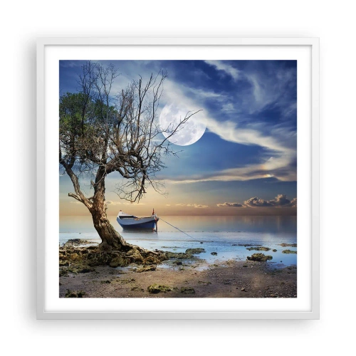 Plagát v bielom ráme - Je to koniec alebo začiatok? - 60x60 cm