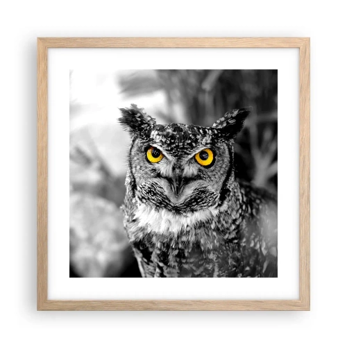 Plagát v ráme zo svetlého duba - Nič sa neschová - 40x40 cm