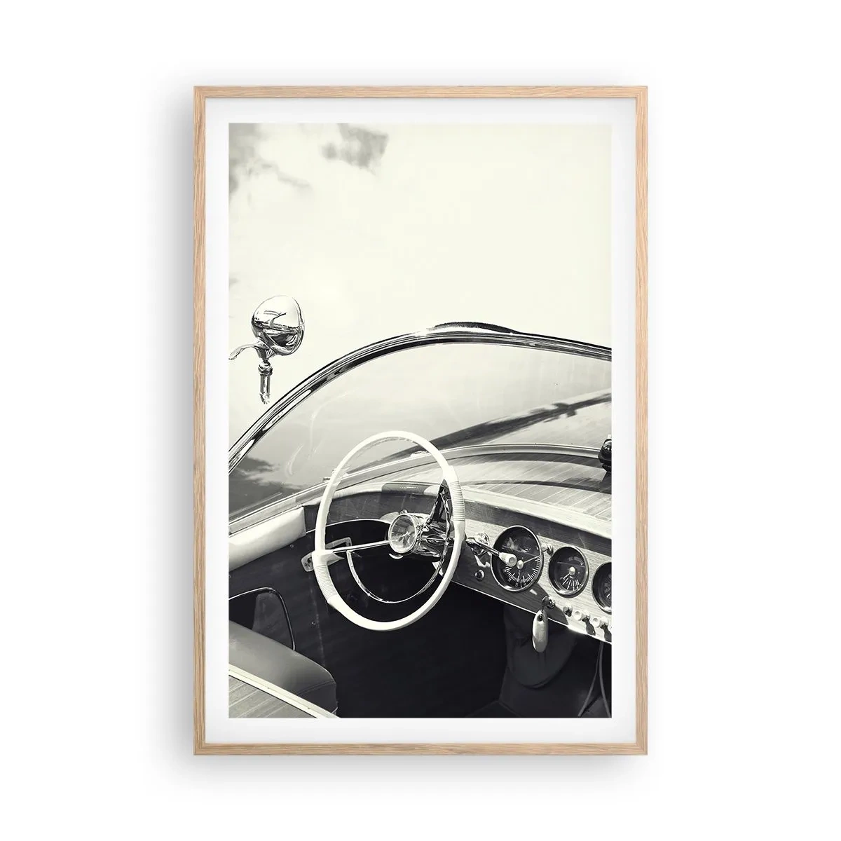 Plagát v ráme zo svetlého duba - Počasie pre bohatých - 61x91 cm