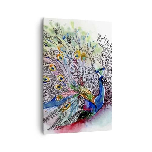 Obraz na plátne - S pýchou proti šedi - 80x120 cm
