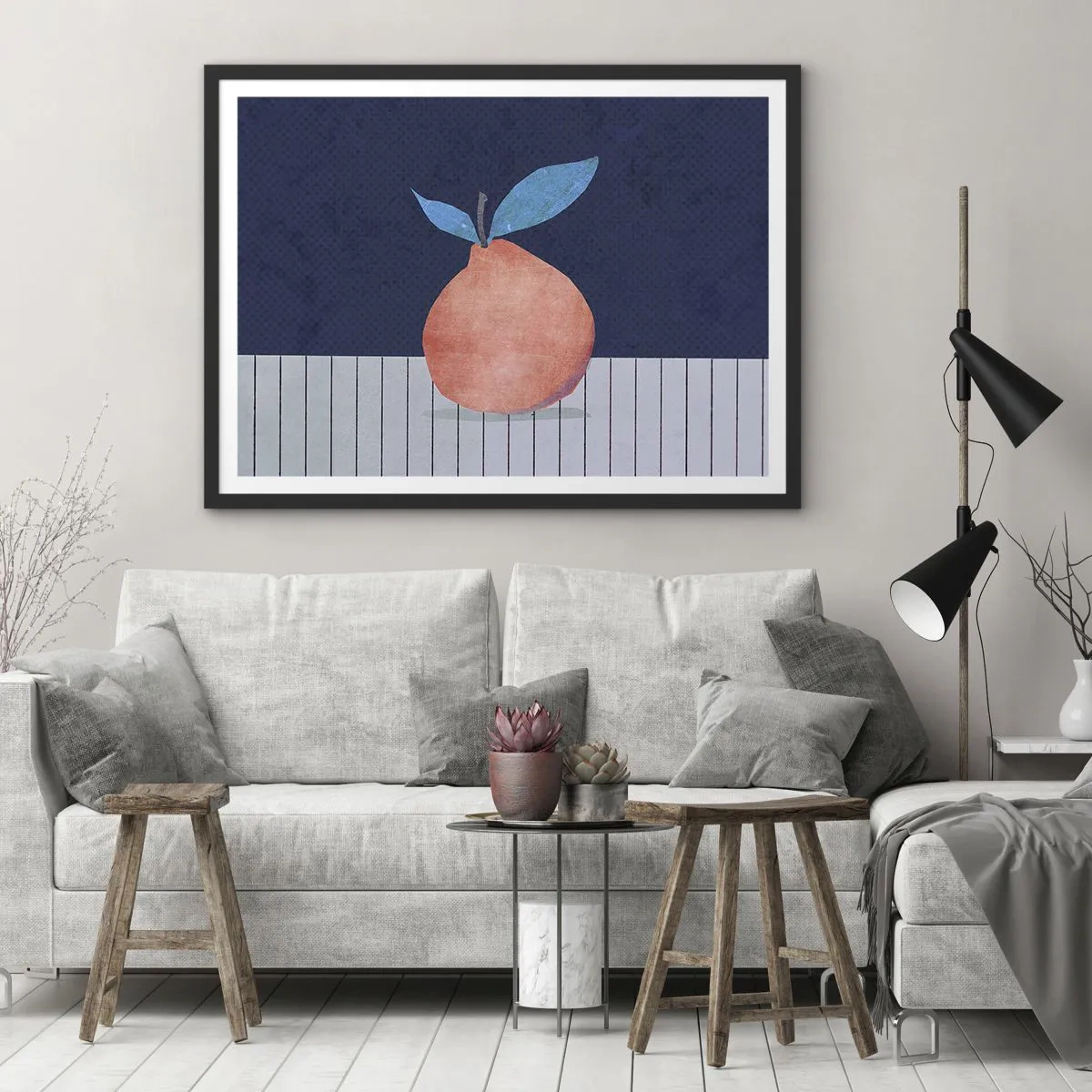 Plagát v čiernom ráme - Konvexita a rovina - 50x40 cm