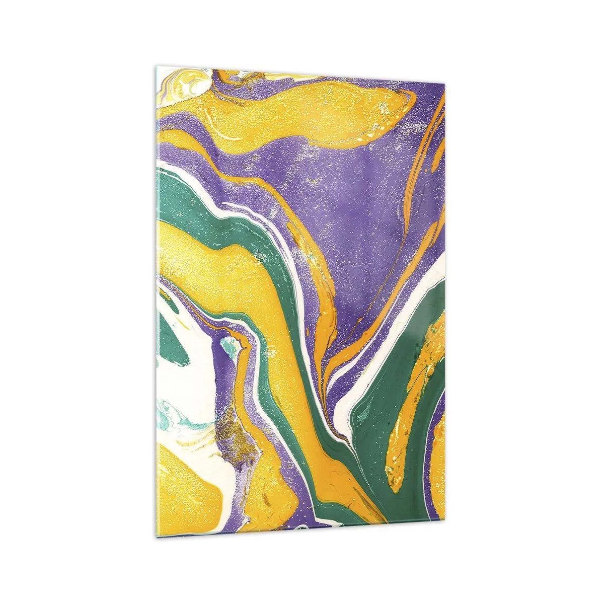 Obraz na skle - Vlny farieb - 70x100 cm