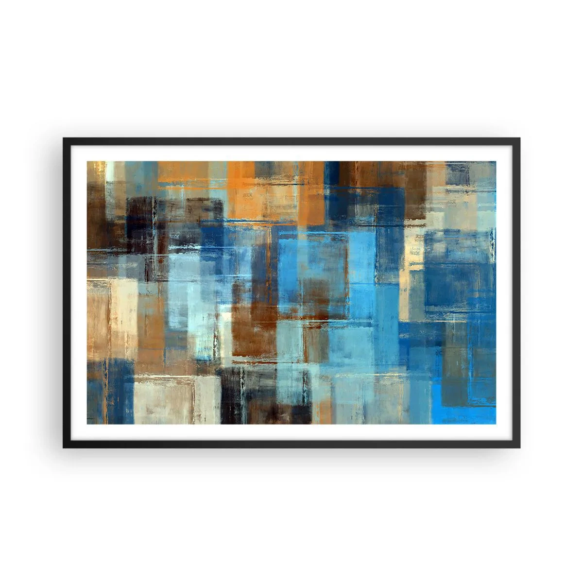 Plagát v čiernom ráme - Cez modrý závoj - 91x61 cm