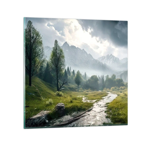 Obraz na skle - Tam a späť - 30x30 cm