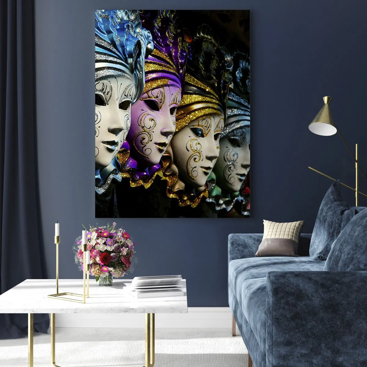 Obraz na skle - Tajomstvo v zlatej a v striebornej - 80x120 cm