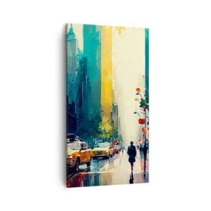 Obraz na plátne - New York – tu je aj dážď farebný - 45x80 cm