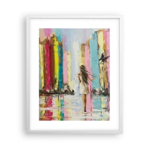 Plagát v bielom ráme - Poď so mnou - 40x50 cm