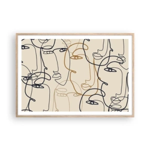 Plagát v ráme zo svetlého duba - Portrét znásobený - 100x70 cm