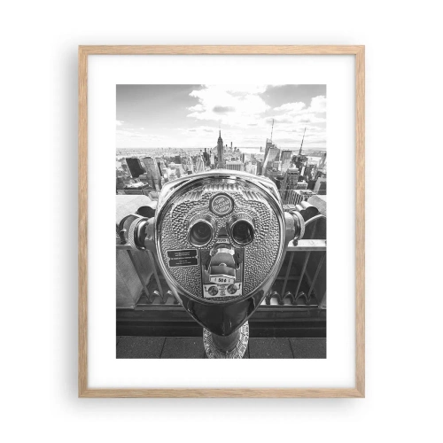 Plagát v ráme zo svetlého duba - Mesto nad mestami - 40x50 cm