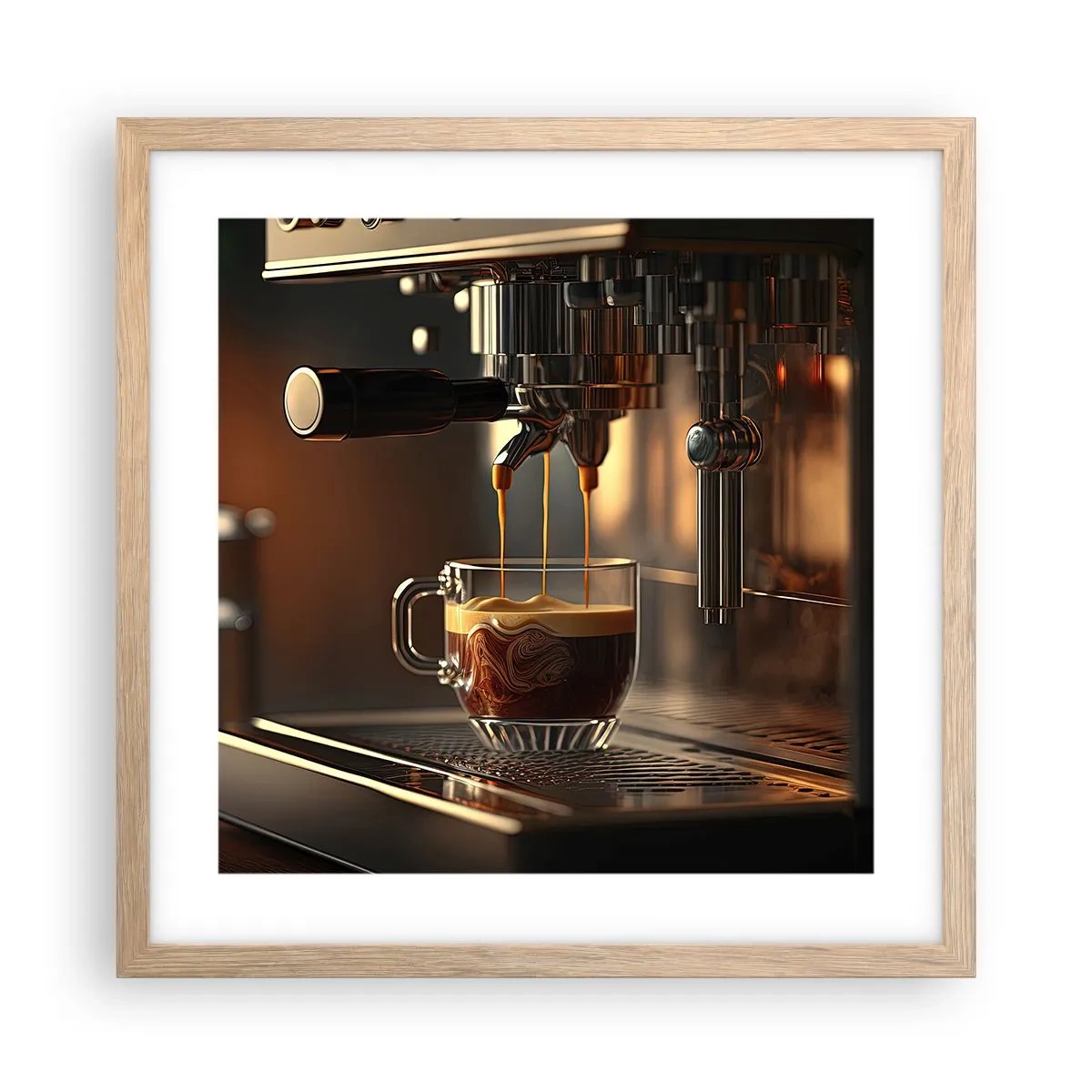 Plagát v ráme zo svetlého duba - Zmyselná zmes - 40x40 cm