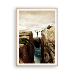 Plagát v ráme zo svetlého duba - Ako sa cítim?! - 70x100 cm