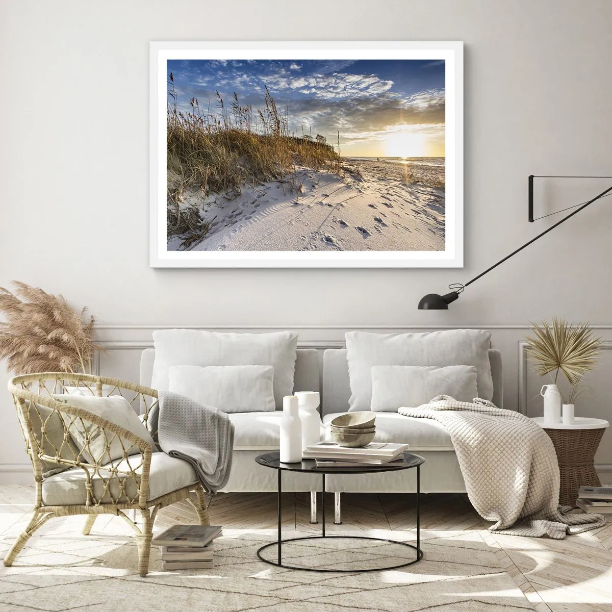 Plagát v bielom ráme - Pozvánka na prechádzku - 91x61 cm