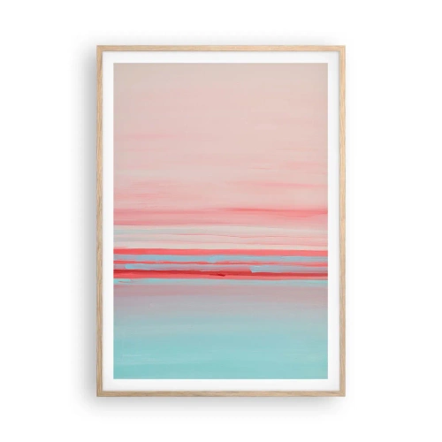 Plagát v ráme zo svetlého duba - Abstrakcia za úsvitu - 70x100 cm